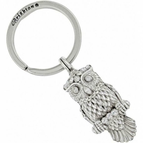 Brighton Puffy Wisdom  Owl Key Fob   NWT  Great detail - Picture 1 of 3